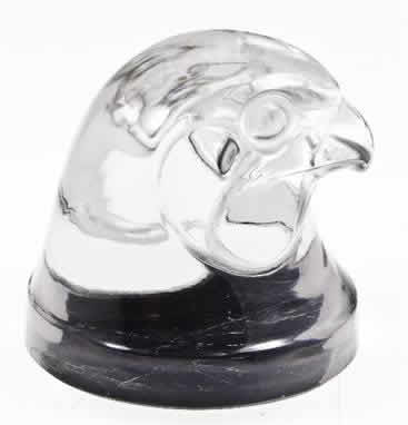R. Lalique Hawk Head Car Mascot