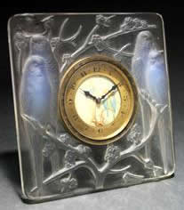 Rene Lalique  Inseparables Desk Clock 
