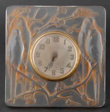 Rene Lalique Clock Inseparables