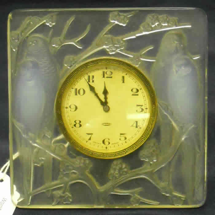 R. Lalique Inseparables Clock