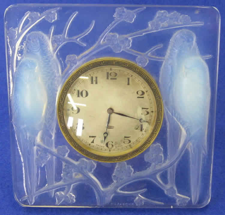 R. Lalique Inseperables Clock
