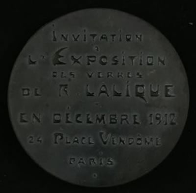 R. Lalique Invitation L'Exposition Medallion