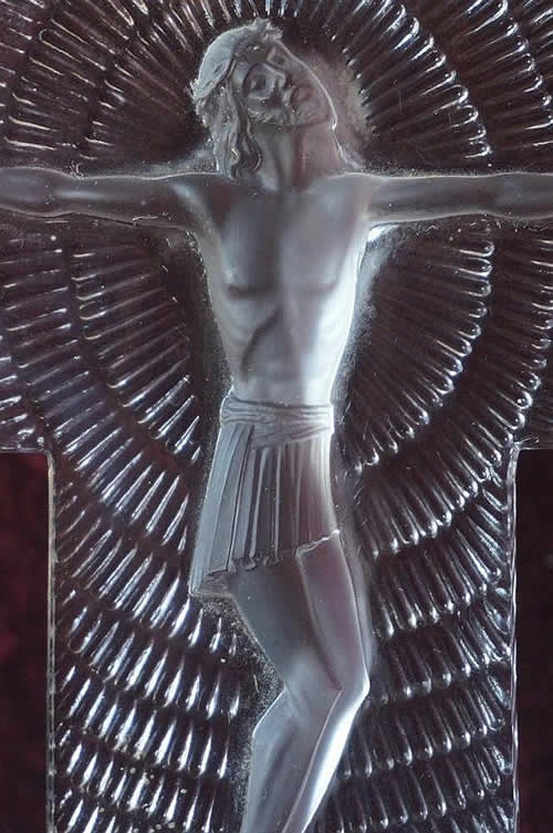 R. Lalique Jesus Christ On Cross Statue