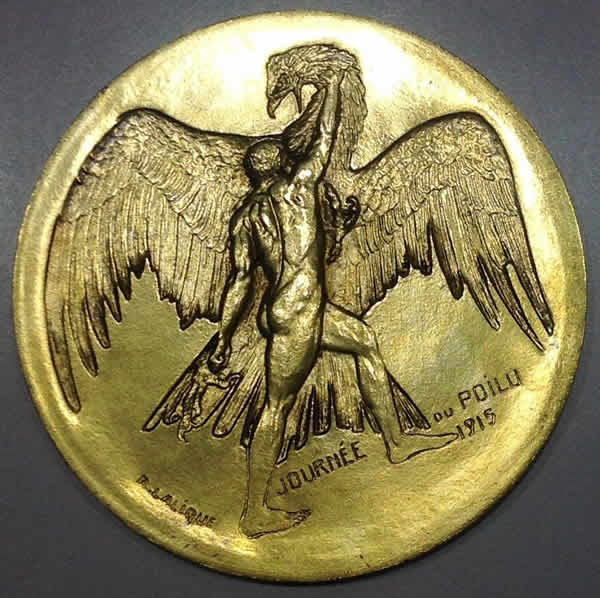 Rene Lalique  Journee du Poilu 1915 Medal 