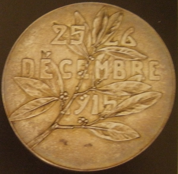 R. Lalique Journee Du Poilu 25-26 Decembre 1915 Medallion