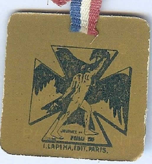 R. Lalique Journees Du Poilu 25-26 Decembre 1915 Pendant
