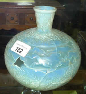 Rene Lalique Vase Lievres