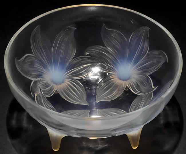 R. Lalique Lys Footed Bowl