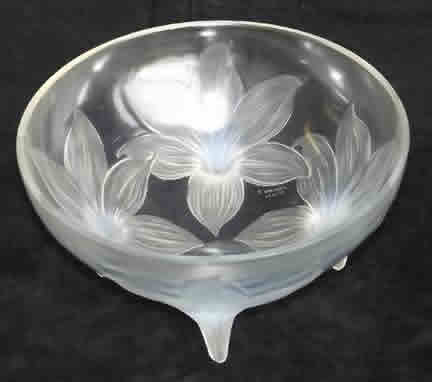 R. Lalique Lys Iridescent Bowl