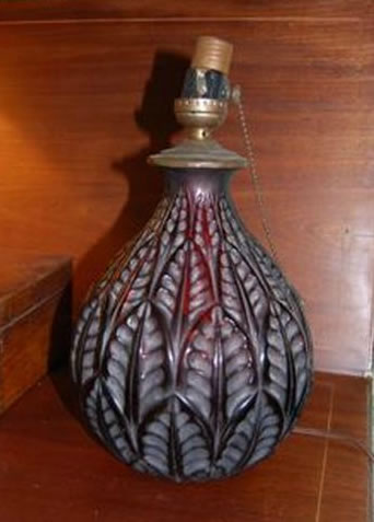 R. Lalique Malesherbes Vase Lamp