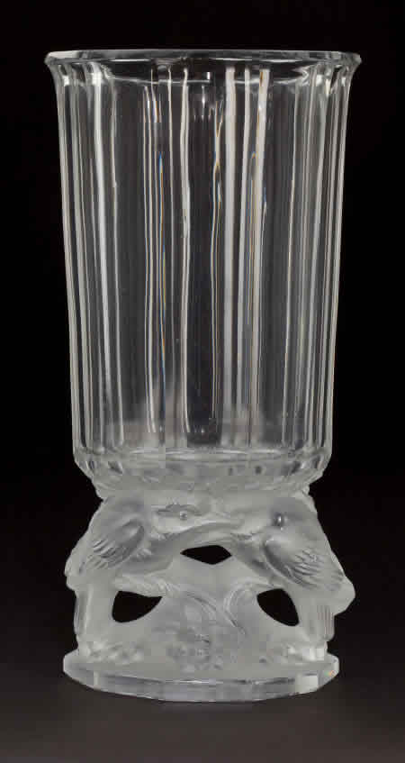 Rene Lalique Merles Vase