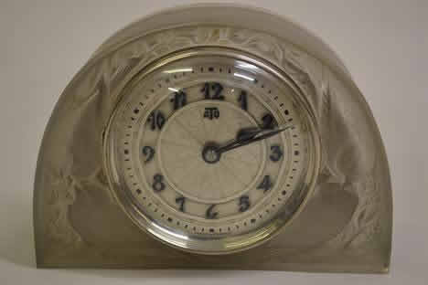 R. Lalique Moineaux Mantel Clock