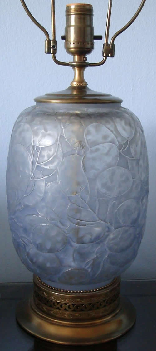Rene Lalique Vase Lamp Monnaie Du Pape