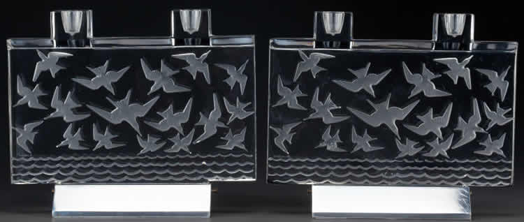 R. Lalique Mouettes Candleholder