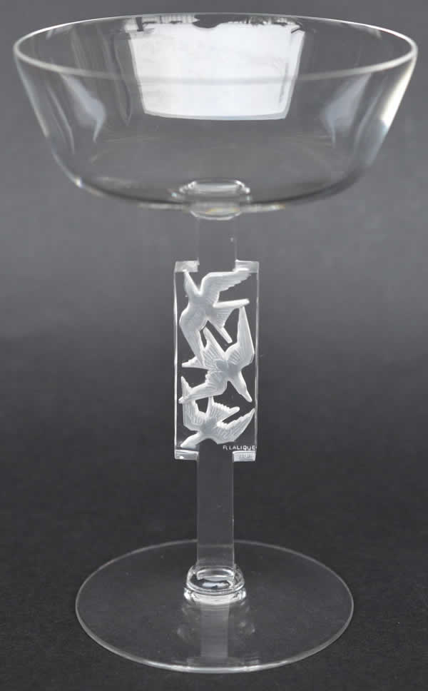 Rene Lalique Mouettes Champagne Glass 