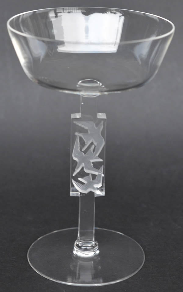 R. Lalique Mouettes Champagne Glass