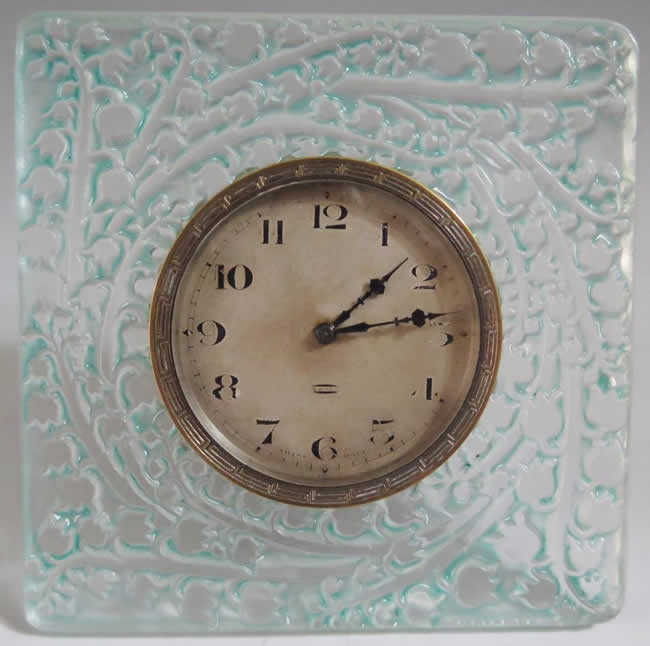 Rene Lalique  Muguet-B Clock 