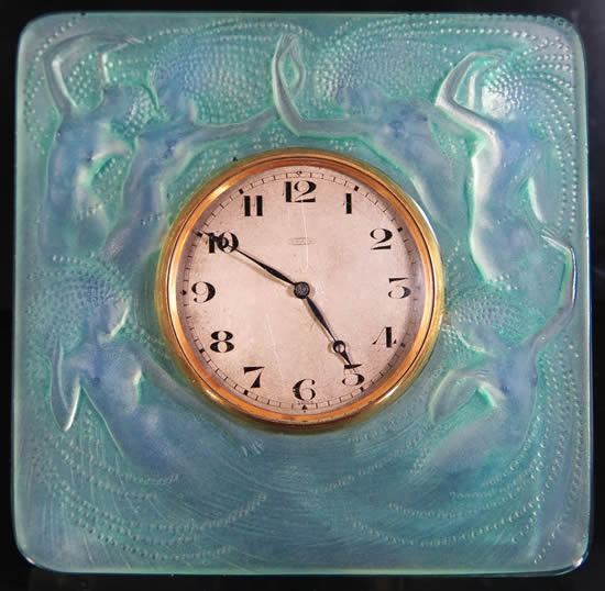 R. Lalique Naiades Strut Clock