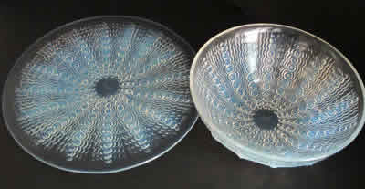 Rene Lalique  Oursins Plate and Bowl Set 
