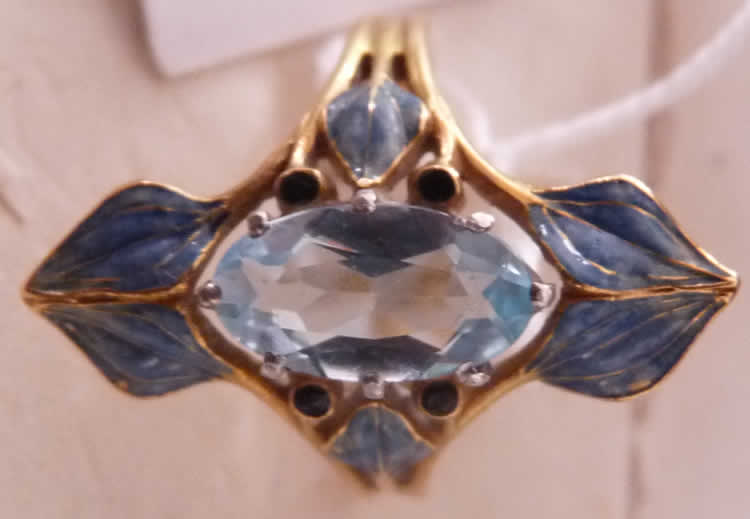 Rene Lalique Ring Oval Aquamarine And Leafs