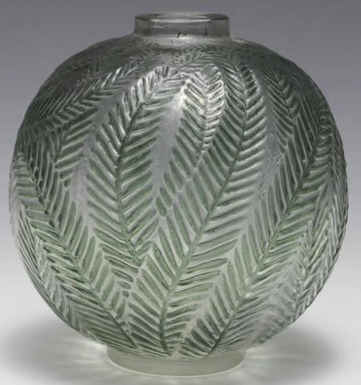 R. Lalique Palmes Vase