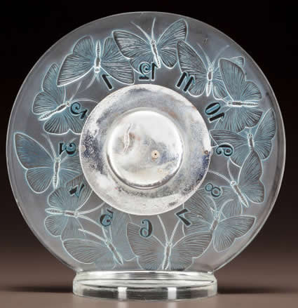 R. Lalique Papillons Clock