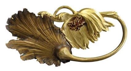 Rene Lalique Pavot Brooch