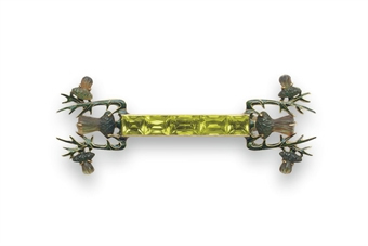 Rene Lalique Brooch Peridots And Bud Terminals