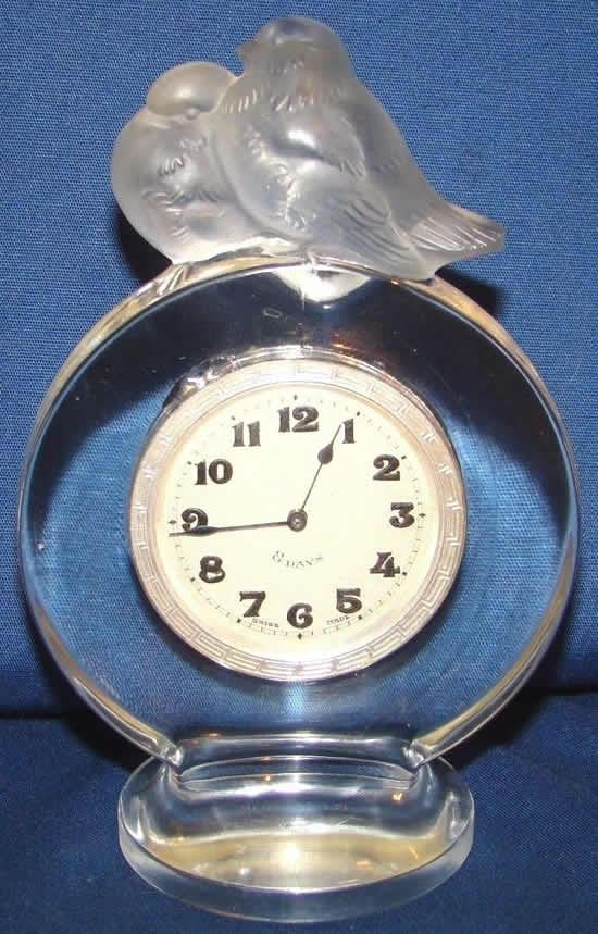 R. Lalique Pierrots Clock