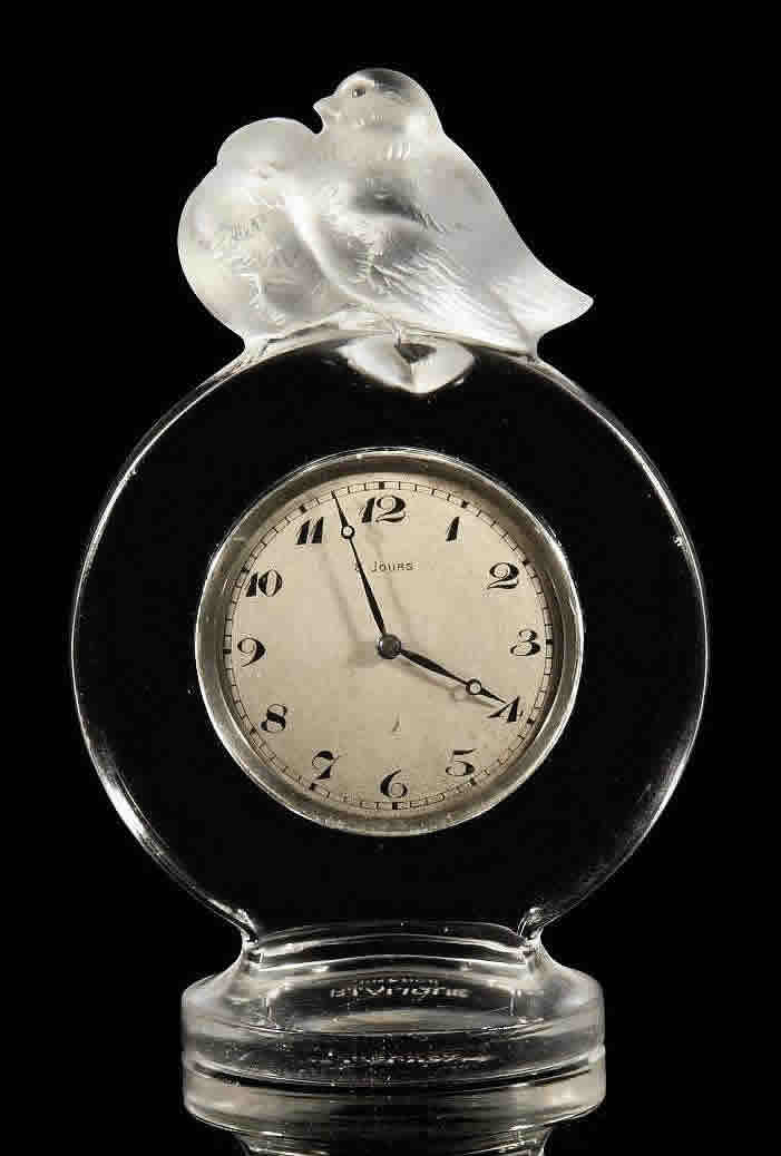 Rene Lalique Pierrots Clock