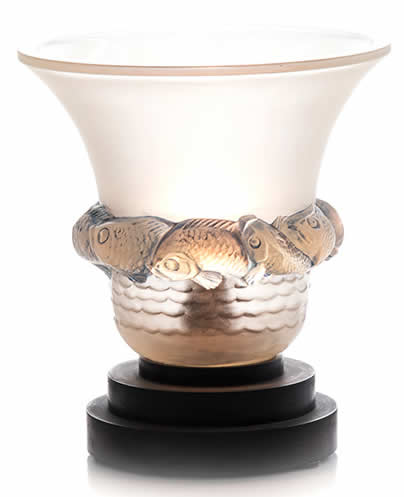 Rene Lalique  Piriac Vase Lamp 