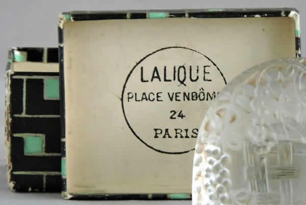 R. Lalique Lalique Place Vendome 24 Paris Box