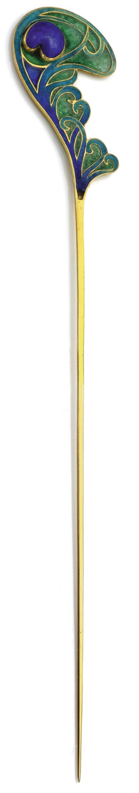 Rene Lalique Stickpin Plume De Paon