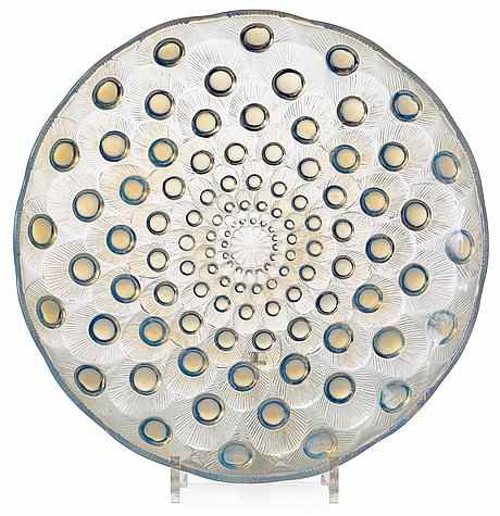 Rene Lalique Platter Plumes De Paon