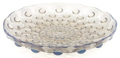 Rene Lalique Plate Plumes De Paon