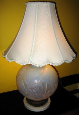 Rene Lalique Vase Lamp Poissons