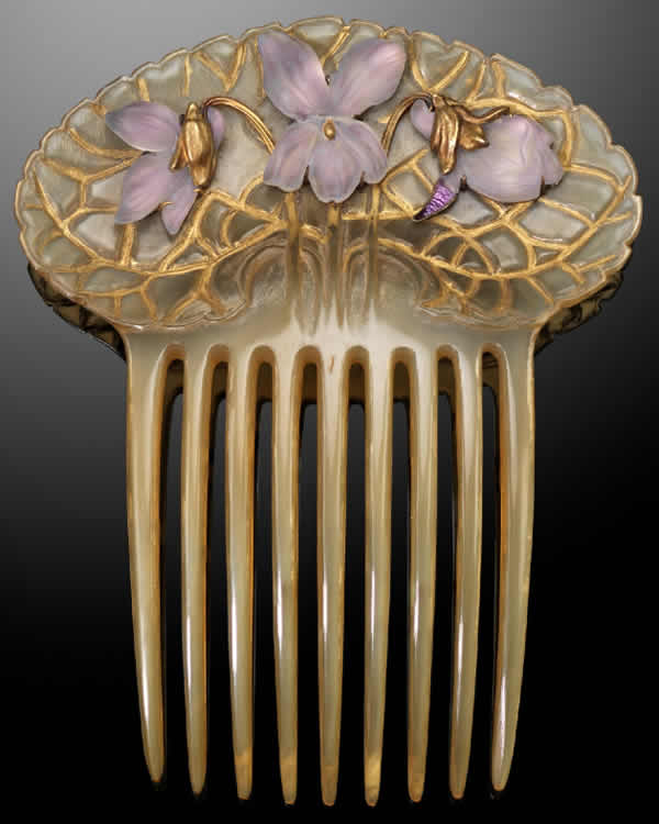 R. Lalique Purple Violets Comb