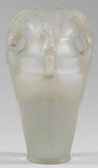 Rene Lalique Cire Perdue Vase Quatre Gerbes D'Epis Ajours