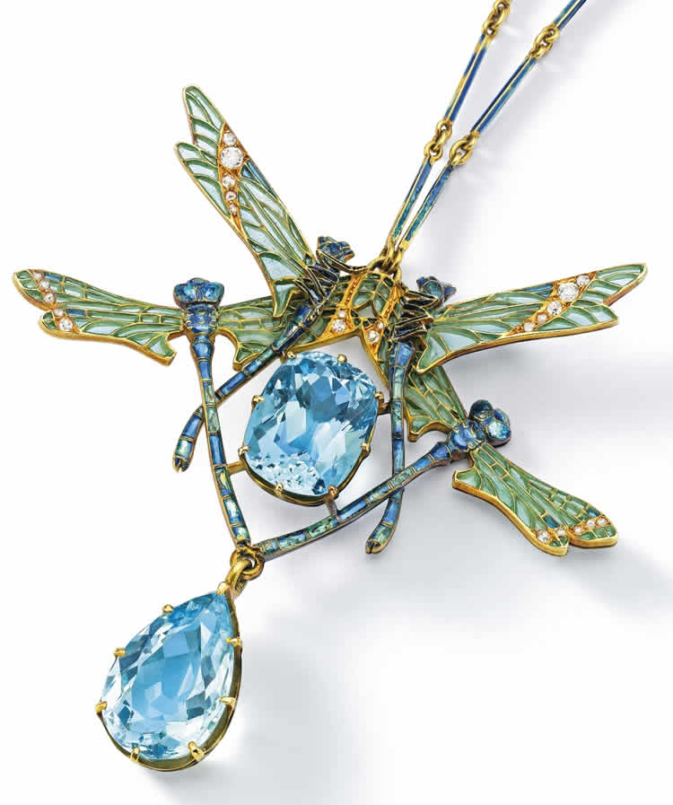 Rene Lalique Pendant Quatre Libellules