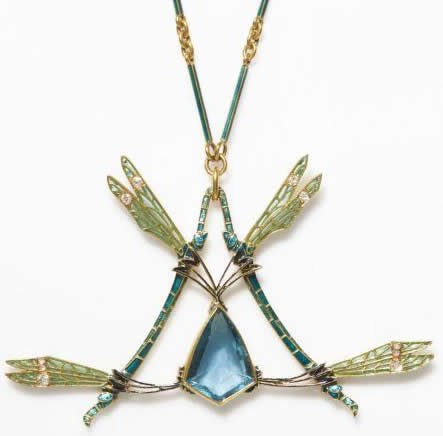 Rene Lalique Quatre Libellules-2 Pendant
