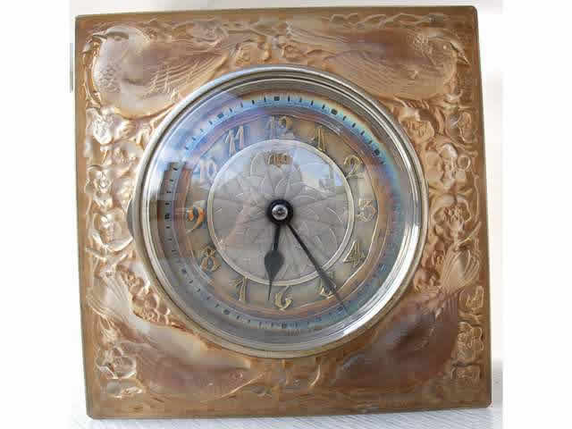 Rene Lalique Clock Quatre Moineaux
