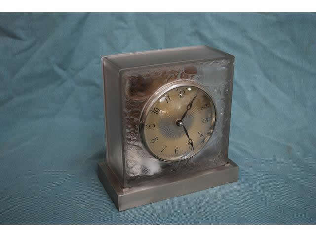 Rene Lalique Clock Quatre Moineaux du Japon