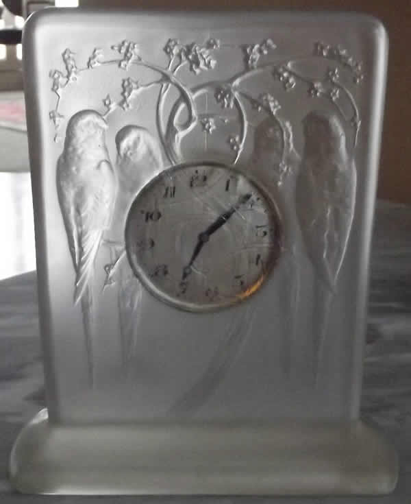 Rene Lalique  Quatre Perruches Clock 