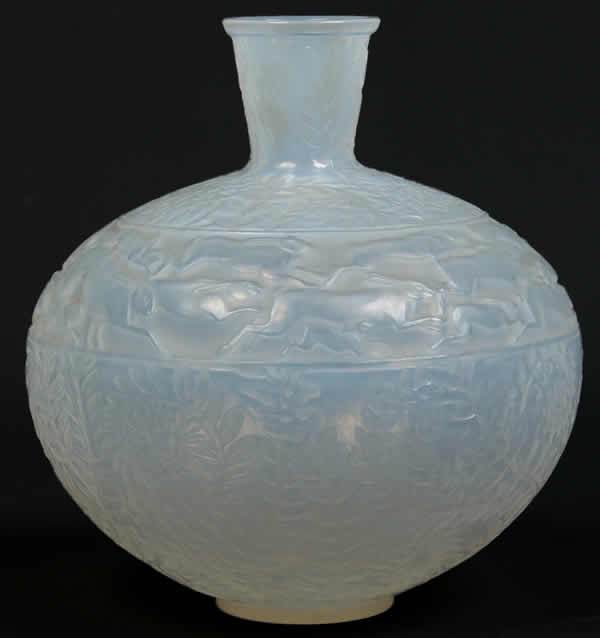 R. Lalique Rabbits Vase