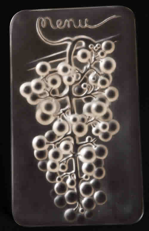 R. Lalique Raisin Chasselas Menu