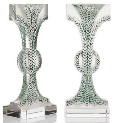 Rene Lalique  Rameaux Candlestick 