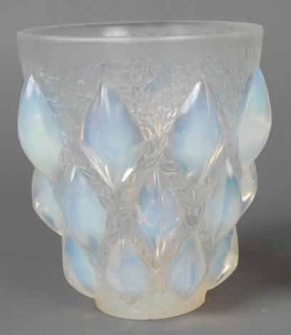 Rene Lalique Opalescent Vase Rampillon