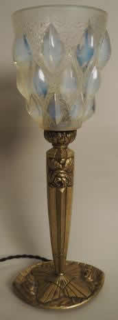 R. Lalique Rampillon Vase Lamp