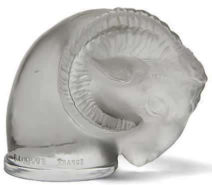 Rene Lalique Car Mascot Ram's Head