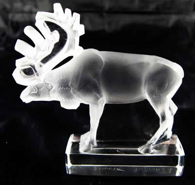 R. Lalique Reindeer Paperweight